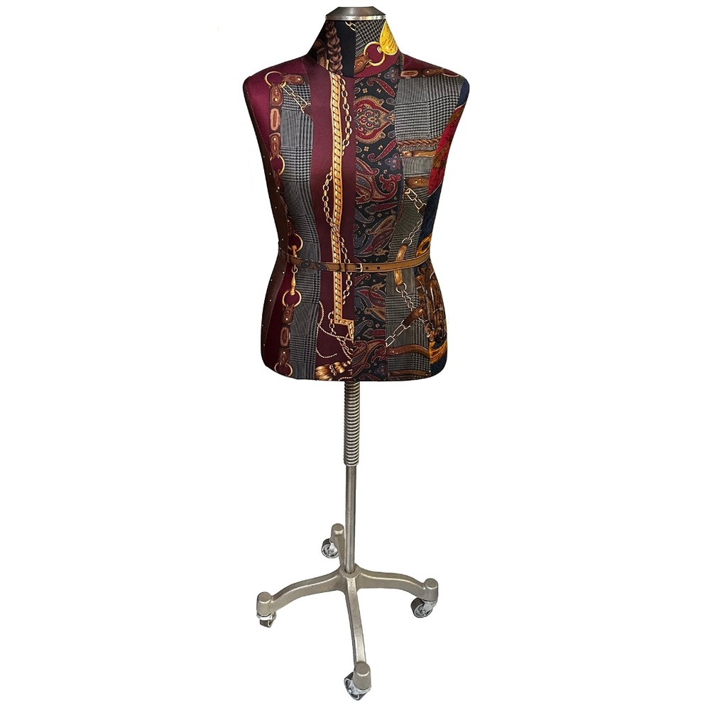 Vintage Dressmakers Form using Vintage Equestrian Ralph Lauren Silk Scarves